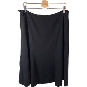 Talbots a-line black skirt. Size 14. Side zip. Cute and full skirt!